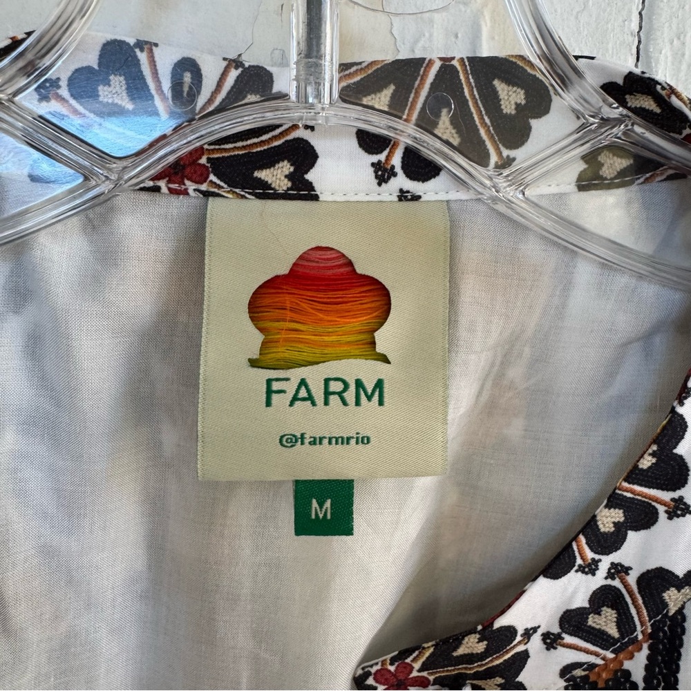 FARM Rio Flower Fan Tapestry Mini Dress size Medium - Picture 6 of 13